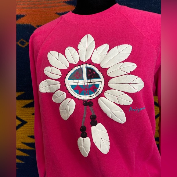 Vintage Hanes Graphic Crewneck Sweater! Size XL 42-44! Dreamcatcher Graphic. - Picture 2 of 8